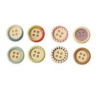 aqxreight 15 Mm 400 Piezas Botones de Madera Botones Redondos Hechos a Mano Impresos para Coser Accesorio de Joyería para Proyectos de Bricolaje Bordes sin Rebabas y Material FÁCIL Están en Madera