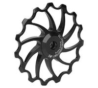aqxreight 15T Aleación de Aluminio Cerámica de Cerámica Trasera Trasera para el para Bicicletas de Montaña y Carretera (BLACK)
