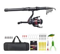 aqxreight 180 Cm/210 Cm/240/270 Juego Combinado de Carrete de Caña de Pescar Telescópica Accesorios de Aparejos de Pesca Caña Portátil Telescópica Cómodo de Llevar Duro Hace Que el Material de
