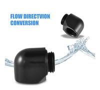 aqxreight 2 Adaptadores de Ajuste de 90 Grados, Rosca G1/4 para de Refrigeración de PC Adaptador de Ajuste de Tipo Casi EspecularAdaptador de de 90 GradosAdaptador de G1/4Refrigeración por Agua