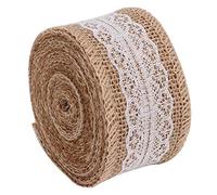 aqxreight 2 Rollos de 5 M, Hermoso Rollo de Cinta de Encaje de Lino, Accesorios de Bricolaje para el Hogar, Navidad, Boda, Tipo C, Adecuado para Decoración para que Pueda Llamar la atención. (Tipo B)