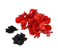 aqxreight 20 Piezas Tazón de Agua para Pollitos, Taza para Beber Automática, Bebedero de Agua Rojo para Aves de Corral, Bebedero, Suministros para Mascotas de Plástico, Conveniente, Se oxidará, Será