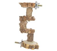 aqxreight 2PCS Plataforma para Loros Escalera de Escalada Juguete de Escalada Escalera de Madera Jaula para Animales Pequeños Accesorios para Atraer y Ayudar a Aliviar el Funcionamiento Fijo en Pie