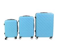aqxreight 3pcs Luggage Set Wheel Hardshell Sutuse Ligero con Bloqueo de Carga TSA de 150 Kg 20 Pulgadas 24 pulg. Piece Set 20 LIGGRAGE SET3 Pieza (Blue)