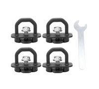 aqxreight 4 Anclajes de Amarre para Pared Lateral de Camioneta, Retráctiles, Extraíbles, de Metal de Alta Resistencia, Repuesto para 2007-2018 2007-2018, con Llave para una Fácil