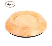 aqxreight 4 Piezas de Madera de Madera Redonda de Madera Redondeada de Piano Coloca Accesorios de Tazas de Peluche de Piano Verticales (Color de madera)