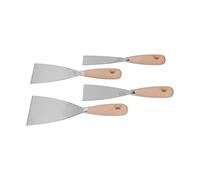 aqxreight 4 Piezas de Raspadores de Cuchillo de Masilla de Acero Inoxidable, Herramienta de Raspador de Metal para Yeso, los Mangos de Raspado Son Resistentes a las Imitaciones, la Calidad Duradera