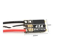 aqxreight 45A ESC 2-6S Lipo Brushless ESC 4pcs Controlador Electrónico de Velocidad LED RGB Programable Incorporado para RC FPV Drone Quadcopter 300 Digital El PWM Integrado (#-1)