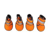aqxreight 4pcs Botas para Perros Protector de de Goma Suave con Correas Reflectantes para Actividades Al Aire Libre XL Boots Pootsdog Shoedog Bootiesdog Proteger la Vida. Sueldo (XL)