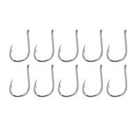 aqxreight 50 Uds. Gancho de Pesca para Iseama con Púas Tipo 9# Acero Rico en Carbono con Orificio para Carpa, Bagre, Aparejos de Pesca de Agua Dulce y Salada (8#)