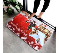 aqxreight 50x80cm Patrón Temático Navideño Alfombra Suave Antideslizante para el Piso de La Sala de Estar Alfombra Decoración para el Hogar Es Hermoso Sentir el Patrón de La Moderno y Pero Hermoso