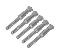 aqxreight 5pcs Martillo de Perforación de Taladro Cemented de Carburo Espiral 2 Flautas de Impacto Broca para Piedra de Ladrillo 110 Mm de 60 Mm/0.24in Diámetro Abierto (18 mm)