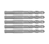 aqxreight 5pcs Martillo de Perforación de Taladro Cemented de Carburo Espiral 2 Flautas de Impacto Broca para Piedra de Ladrillo 110 Mm de 60 Mm/0.24in Diámetro Abierto (10 mm)