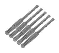 aqxreight 5pcs Martillo de Perforación de Taladro Cemented de Carburo Espiral 2 Flautas de Impacto Broca para Piedra de Ladrillo 110 Mm de 60 Mm/0.24in Diámetro Abierto (6MM)