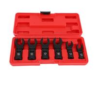 aqxreight 6 Llaves de Pie de Cuervo, 1/2 3/8 Pulgadas, Vaso de 6 Puntos, Cabeza Flexible de 180 Grados, Juego de Llaves de Línea de 12 Mm, 14 Mm, 16 Mm, 17 Mm, 18 Mm, 19 Mm, con Acero CrV