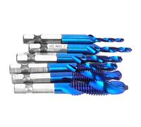 aqxreight 6PCS Acero de Alta Velocidad 6 35 Mm Vástago Hexagonal Broca para Grifo Grifo Compuesto M3/M4/M5/M6/M8/M10 Duradero 2 Roscados o Broca para HSSTaladro de Vástago HexagonalTaladro Hexagonal