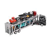 aqxreight 7 En Transport Truck Joy Alloy Tull Función de Función Carrier Modelo Modelo de Camión con 6 Vehículos SM Enginee 12.6 Pulgadas Rojo, con un Nuevo Camión Toycarrier de Camiones de (Negro,