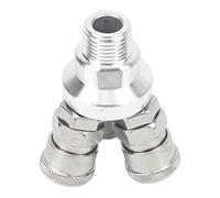 aqxreight Acoplador Rápido de 3 Vías Accesorios Universales de Rosca Macho G1/2 - Sello Doble a Prueba de Explosiones, Acero Al Carbono Resistente a la Corrosión para Uso Industrial y Automotriz