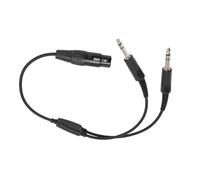 aqxreight Adaptador de Auriculares de Aviación de Enchufe Doble XLR de 5 Pines a GA - Convierta XLR Hembra de 5 Pines a Enchufe Macho Dual GA para Auriculares de 206 Pulgadas y 250 Pulgadas - Cable