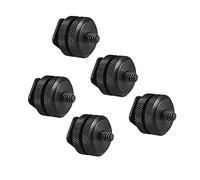 aqxreight Adaptador de Zapata de 5 Piezas, Tornillo 1/4 20 a Montura de Zapata para Cámara DSLR, con Adaptador de Metal para Montar Micrófono Monitor de Luz LED (5pcs)