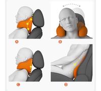 aqxreight Almohada de Reposapiés de Cuello de Cojín de Píldoras en Forma de Automóvil U para Automóviles Puro y Conducir Efectivamente a la Distancia Que Hace Que el Diseño Sea Más Seguro. Tiempo