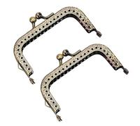 aqxreight Asas Cuadradas para Marco de Monedero para Bolsos de Bricolaje Hardware de Bolso de Metal en Relieve de Bronce Verde Suministros de Costura a Medida para Carteras y Proyectos de