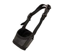 aqxreight Asegure el Hocico para Perros para Morder y el Control de Ladridos Cubierta de la Boca Transpirable con Gancho y Sujetador (Black)