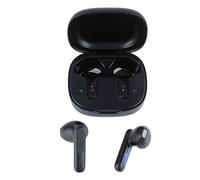 aqxreight Auriculares Auriculares Estéreo Cómodos y Portátiles para Música con Doble Diafragma Mini Estéreo Mini Verdaderos Inalámbricos (Black)