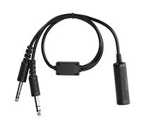 aqxreight Auriculares en Helicóptero Al Cable del Adaptador de Aviación para Compatibilidad con Plomo Dual con Conector