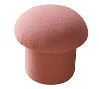 aqxreight Banco de sofá de Madera de Pino Redondo: Taburete Moderno para el Pie para el Hogar, la Oficina y el Dormitorio con Apoyo Suave y Acolchado (Pink)