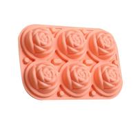 aqxreight Bandeja para Cubitos de Hielo de Rosas, a Prueba de Fugas, de Silicona de Fácil Liberación, Molde para Hielo de 6 Flores con Tapa de Embudo para Bebidas de Whisky y para Alimentos