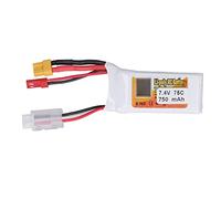 aqxreight Batería Lipo 2S 75C 750mAh 7.4V Li Poly RC Batería con Enchufe JST XT30 para Configuración QAV250 Racing Quadcopter 2S 750mAh Voltaje 7 4V Cobaltato Es una Batería Lipo de Litio
