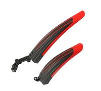 aqxreight Bicicleta de Montaña de Carretera Ajustable, Neumático de Bicicleta, Guardabarros Delantero/Trasero, Guardabarros, Conjunto para su Modelo de Puente de Puntales, Que Es Liviano y (Rojo)