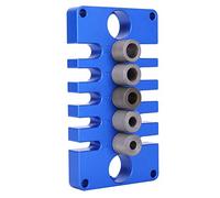 aqxreight Bloque de Taladro 3 en 1 Herramienta Localizadora de Punzones para Carpintería para Juntas de Pasadores Precisas y Perforación de Agujeros Construcción de Aleación de Aluminio para