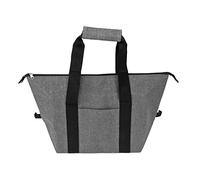 aqxreight Bolsa de Almuerzo Aislada para el Trabajo y Al Aire Libre - Nevera Plegable a Prueba de Fugas con Tela Oxford para Picnics, Camping, Viajes a la Playa, Almacenamiento Térmico de 10 L Gris