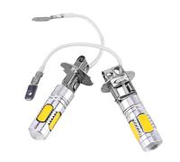 aqxreight Bombillas de Luz Antiniebla LED para Automóvil H3 7.5W 5730 Lámparas Superbrillantes Ahorro de Energía Luz Amarilla Duradera 12V 5SMD para Luces Antiniebla de Automóvil Aleación