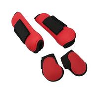 aqxreight Botas de Tendón de Caballo Duraderas con Amortiguación Suave y Ajuste Seguro para Las Competiciones óptimas (1 Establecer Rojo XL)