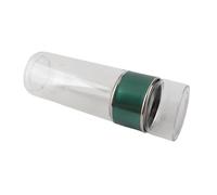 aqxreight Botella Infusora de té Botella de Vidrio Aislada de Doble Pared de 420 Ml con Tapa de Acero Inoxidable, a Prueba de Agua para Bebidas Frías y Calientes, Viajes, Oficina, Hogar (GREEN)
