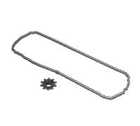 aqxreight Cadena 415 de 110 Eslabones con Piñón de Transmisión para Piezas de Motor Motorizados de 49, 66 y 80, Cadena de Rodillos de Repuesto Compatible con Kits de Bicicletas Eléctricas