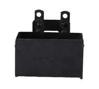 aqxreight Caja de Batería para Motocicleta, Soporte de Batería con Acabado Recubierto de Hierro Negro y Suspensión, Orejas de Montaje Dobles