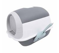 aqxreight Caja de para Gatos Cerrada con Tapa Caja de Cubierta Extra Grande para Gatos de Interior, Diseño de Olores, Construcción de Plástico Fácil, Elegante Inodoro Negro para Mascotas para Uso