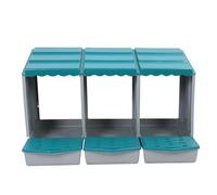 aqxreight Caja Nido para Gallinas PP, Caja para Poner Huevos de Gallina, para Gallinas, Patos, Aves de Corral, Cómoda, Espaciosa, Fácil de Usar, con 4 Compartimentos, por lo Que los Huevos Tienen (3