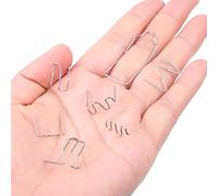 aqxreight Caliente para Soldadura de Plástico - 1600 Piezas de Acero Inoxidable con Caja de Almacenamiento - Plano V M 4 Tipos - Reparación para Máquina de Parachoques Automotriz y Fijación de (1200