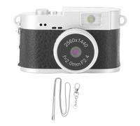 aqxreight Cámara Digital Retro 2K FHD Video 2MP Foto Cámara Compacta para Viajes Estudio Grabación Pantalla a Color de 1,47 Pulgadas Tarjeta de Memoria Pequeña de 128 GB (Black)