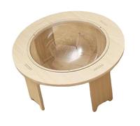 aqxreight Cápsula Cama para Gatos Cápsula Transparente Casa para Gatos Cama Elevada para de Madera Desmontable para Dormitorio Balcón L It for Friend Seasons The and Cat The Capsule for Comfort