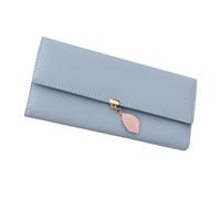 aqxreight Cartera para Mujer Cartera Larga Trifold PU de Gran Capacidad con Colgante de Hoja Tarjetero Portátil para Adultos Diario Rosa Diario Su Inspiración Rezuma con un Abrazo Moderno