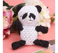 aqxreight Cartoon Animal Forma Manual Tejido de Algodón Mascota Que Morde el Juguete Molar de Mascar para Perros (Panda)