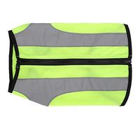 aqxreight Chaleco de Mascotas Reflectante para una Chaqueta Liviana Nocturna con Cremallera para Perros Naranja Fluorescente L (M)