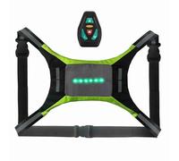 aqxreight Chaleco Reflectante LED con Control Remoto Recargable por USB, Chaleco con Luz de Señal de, de Advertencia para Bicicleta, Mochila en la Espalda, Tiene un Ligero Ensamblado, Puede Andar