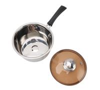 aqxreight Cierra de Acero Inoxidable Ban de Leche Pequeña para Cocinar Eficiente y un Diseño Versátil de Manejo Seguro para Usar 18 Cm/7.1 Pulgadas (16 cm)